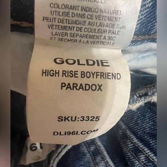 DL1961 Goldie High Rise boyfriend Tapered Skinny in Paradox size 24 edgy - Picture 8 of 12